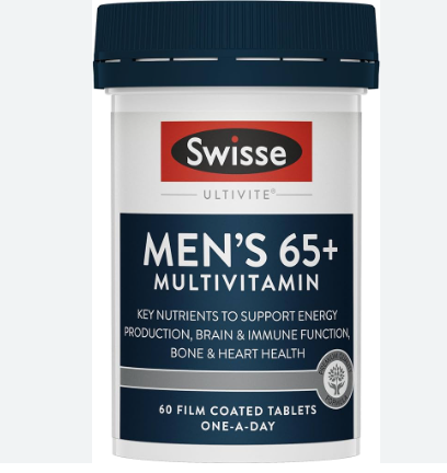 swisse men's ultivite 65+ multivitamin 60 tablets