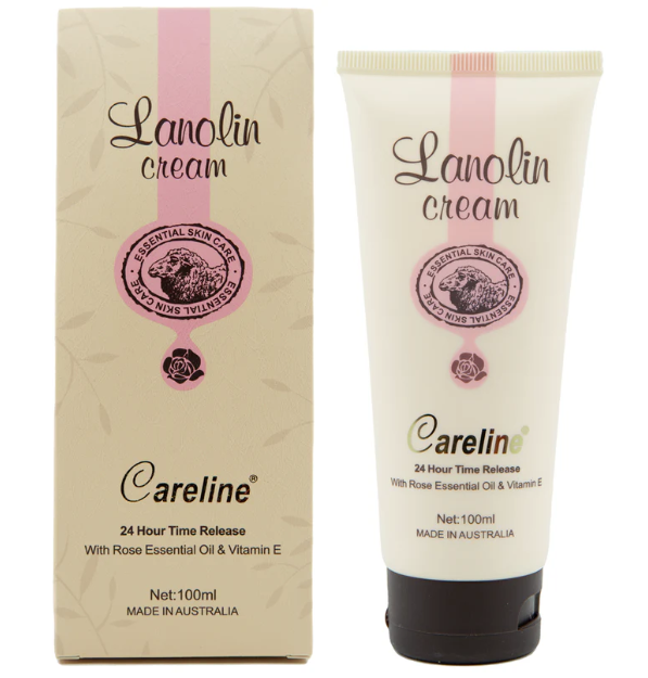 Careline Lanolin Cream with Rose Oil (Tube) 100ml