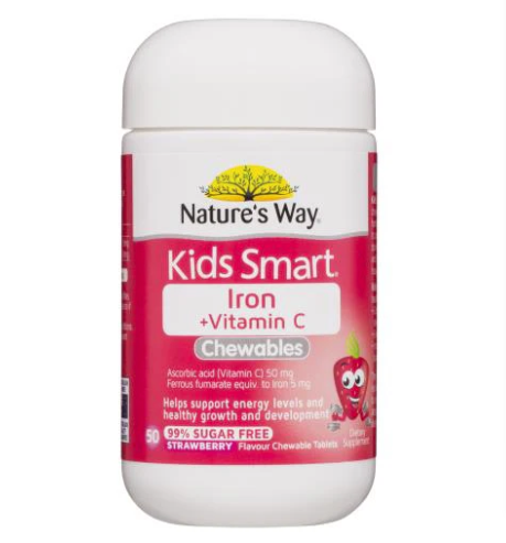 Nature's Way Kids Smart Iron + Vitamin C Chewable 50's