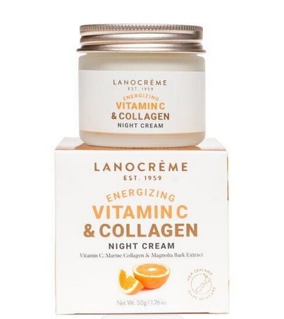 Lanocreme Energizing Vitamin C & Collagen Night Cream 50g