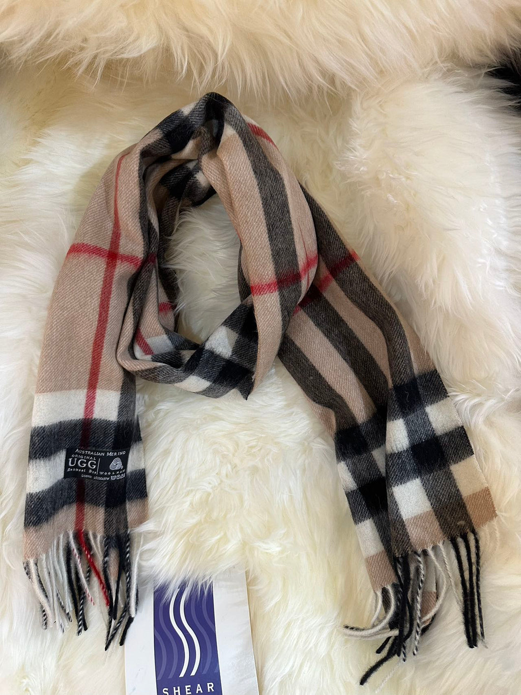 UGG SUPER-FINE LAMBSWOOL SCARF 30cm*180cm