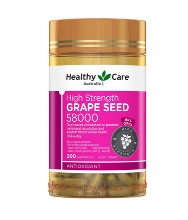 Healthy Care-High Strength Grape Seed 58000mg 200 Capsules