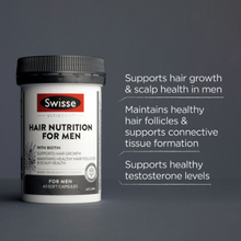 Load image into Gallery viewer, Swisse Hair Nutrition For Men男士生发营养片 60 Capsules

