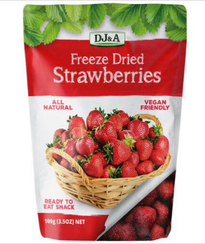 TF DJ&A Freeze Dried Strawberries 100g