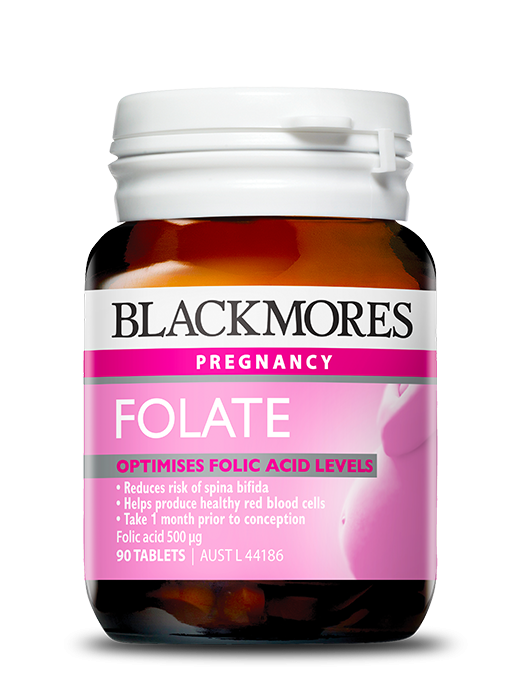 blackmores folate叶酸片90粒 孕妇孕前备孕防胎儿畸形