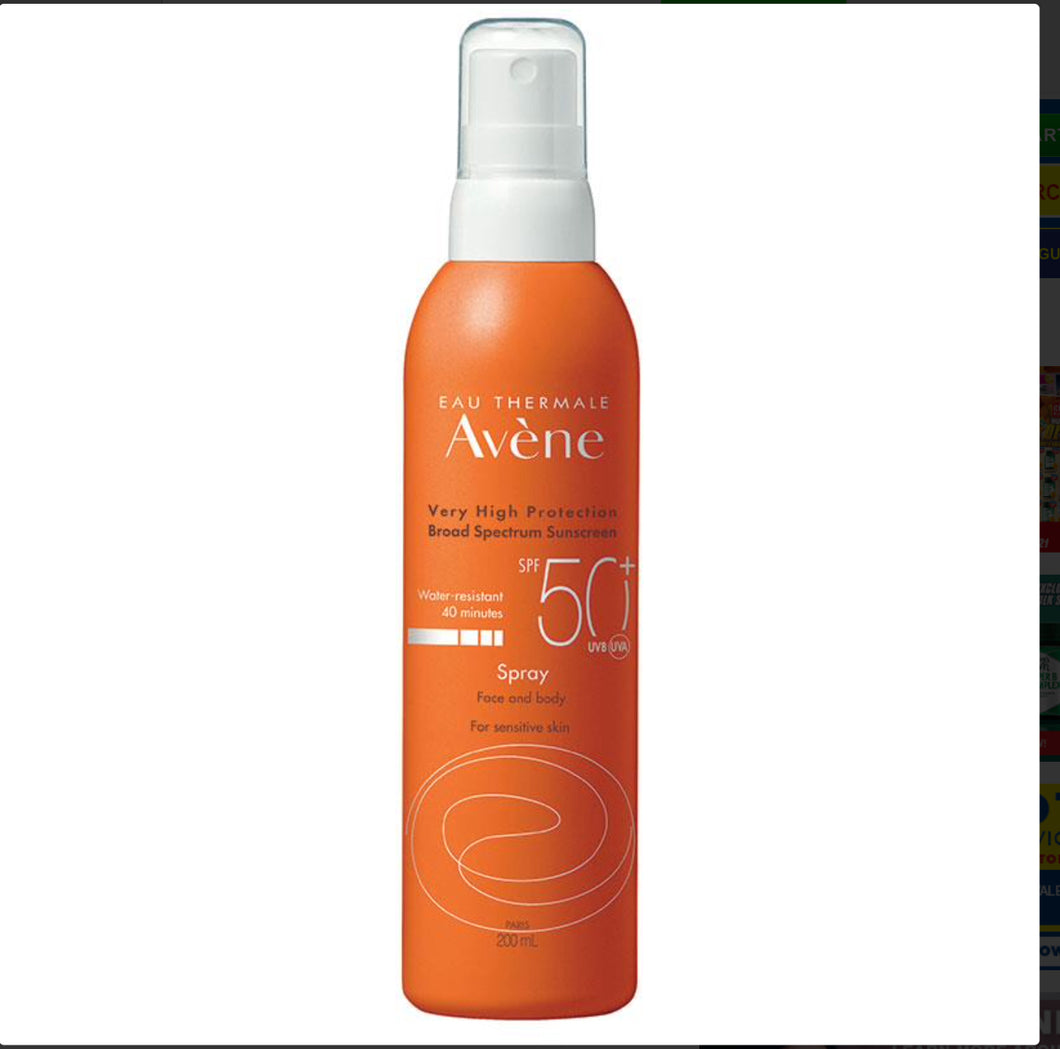 Avene SPF 50+ Sunscreen Spray . 法国雅漾倍护清爽防晒霜SPF50+ 200ml