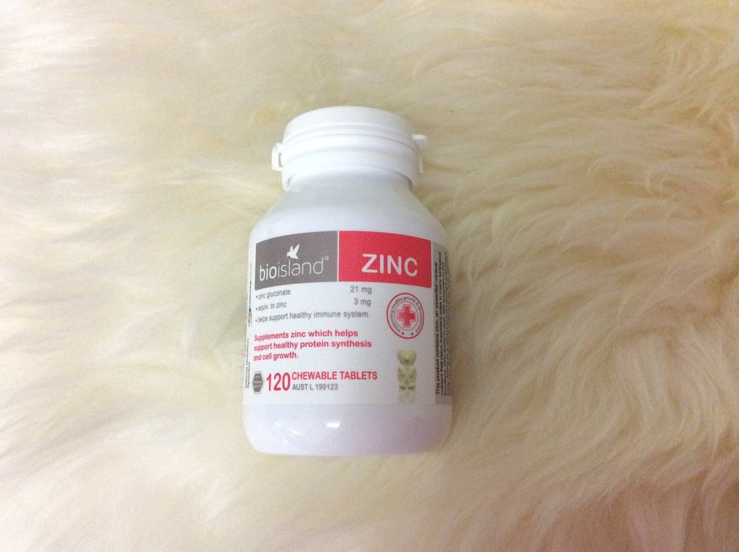 Bioisland zinc 儿童锌片120粒